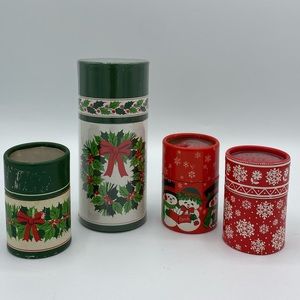 Lot of 4 Vintage Hallmark Christmas Matches Holiday Collectible Tube Japan *NOS